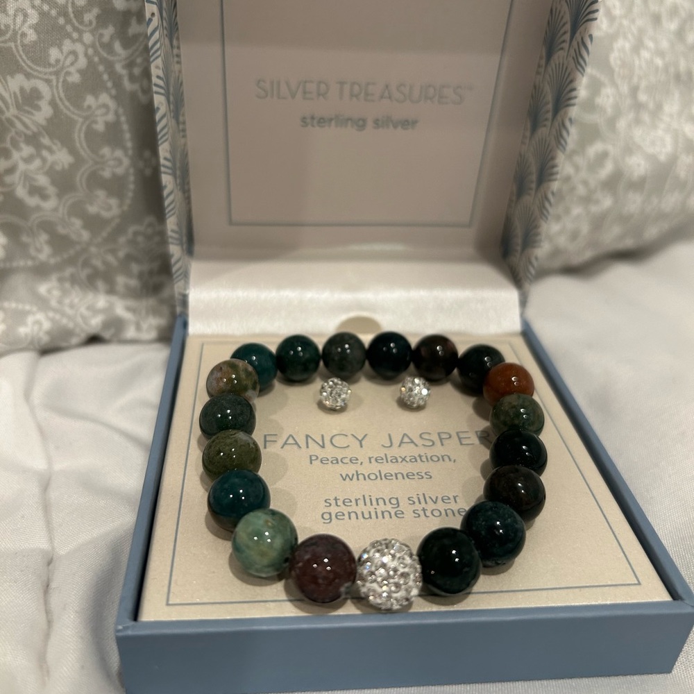 Fancy Jasper Bracelet & Earrings